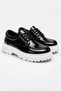 Jy-T13 Nova Lace-Up Patent Leather Men's Casual Sports Classic Shoes Rbt - Black