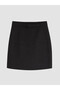Özmarka New Season Black Mini Skirt with Belt