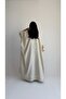 MWT2073 - عباية لنن مع تدخيله أكمام لنن مطرز - 3