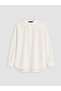 Vizyon New Season Ecru Hakim Collar Women's Shirt Tunic - 5