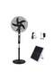 16 Inch Solar Fan with LED Light & Remote Control | Portable Rechargeable Floor Fan for Outdoor Camping, Patio, & Emergency | 4000mAh Battery, 8-Hour Runtime, Class A+++ Energy Efficient | So