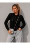 Polo Collar Button Detailed Openwork Hair Knit Sweater Aw26Kz00061