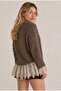 Women's Long Lace Detailed V-Neck Soft Basic Knitwear Cardigan - 2