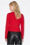 Women's Red Double Zipper Sleeve Detailed Knitwear Cardigan 2796 60286474 - 6
