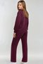 Embroidered crew neck sweatshirt and straight leg pants two-piece set - 3