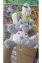 Toy Plush Cute Sleeping Companion Elephant in Gray Dress 25 cm - 3