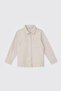 Boy's Shirt with Collar and Buttons, Gray-Melange Shirt