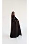 MWT1237 - عبايه ساده مع طرحه لينن - 3