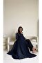 Mwt2037 - Navy Blue Abaya with Navy Blue Embroidery - 6