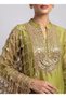 Olive Mirror Work Embellished Anarkali Dress with Dupatta – Women's Indian Ethnic Wear - 2