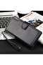 Flap Closure Leather Wallet Black - 4