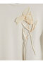 Vizyon New Season Beige Embroidered Soft Touch Women's Sweatshirt - 6
