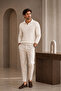 Men's Slim Fit Ribbed Polo Collar Knit Sweater - 3