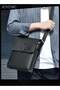 Men Pu Leather Wear-resistant and Waterproof Shoulder Bag Casual Messenger Bag Lightweight Multiple Pockets Crossbody Bag - 3