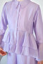 Women's Flounce Detailed Trousers Suit Lilac - 5