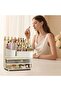Makeup Organizer with Drawers, Rotating Cosmetic Brush Holder, Countertop Storage for Vanity, Bathro - 4