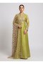 Olive Mirror Work Embellished Anarkali Dress with Dupatta – Women's Indian Ethnic Wear