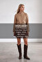 Women's Cinnamon Stand Collar Double Pocket Zippered Lined Wool Blend Jacket Alc-X15795 - 2