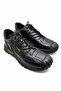 Black 100% Genuine Leather Men's Casual Sports Shoes |   Rubber Sole Full Mold |   Full Orthopedic with Rubber Laces |   Modern Casual Men's Sneaker Shoes Model City Style for Comfortable and Casual Daily Use - 2