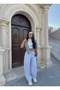 Gray High Waist Basic Jogger Tracksuit
