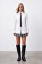 Women's White Tie-Dye Poplin Shirt Alc-X15775 - 3
