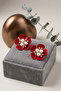 Pearl and Stone Flower Stud Earrings - 2
