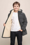 Boys' Thick Filling Water Repellent Windproof Winter Comfortable Stylish Hooded Casual Coat - 2