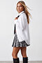 Women's White Tie-Dye Poplin Shirt Alc-X15775 - 5