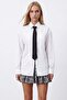 Women's White Tie-Dye Poplin Shirt Alc-X15775