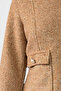 Women's Cinnamon Stand Collar Double Pocket Zippered Lined Wool Blend Jacket Alc-X15795 - 5