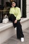 Elasticized Stripe Detailed Bomber Jacket Tsd260277 Green - 5
