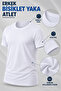 Men's Crew Neck Short Sleeve Undershirt Undershirt (Tutku Authorized Seller) 100% Cotton Set of 2 – 1 Black + 1 White - 3