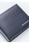 2 Fold Brief Design Short Wallet Blue - 2