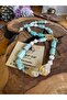 Amazonite & Pearl and Citrine Design String Necklace - 2