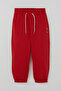 Girl's Sweatpants with Pocket and Button Accessories, with Lacing Accessories, 1-4 Years Old, Red