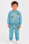 Boy's Superior Tokyo Printed 2-Piece Tracksuit Set Casual Cotton Bottom and Top Set Ak116