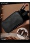New Style Double Zipper U-shaped Opening Design Multifunctional Waterproof Cosmetic Bag for Women Large Capacity Travel Portable Classified Toiletry Storage Bag Black