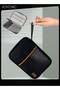 iPad Storage Bag Anti-collision Data Cable Carry Case Moisture-proof Power Bank Travel Portable Headphone Storage Organizer for Women Men Outdoor Black