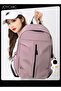 New Style Polyester Anti-theft Business Backpack Waterproof Bookbag Large Capacity School Bag With Astronaut Pendant Pink - 2