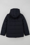 Girl's Coat with Plush Inside and Zipper with Hood, 6-9 Years Old, Navy Blue - 2