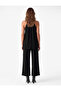 Tie-Detail Stand-Up Halter Neck Sleeveless Jumpsuit - 3