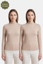 2-Ten Women's Half Turtleneck Long Sleeve Body/Blouse - Pack of 2