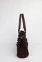 Women's Suede Brown Buckle Belt Detailed Gold Vintage Accessory Shoulder Bag Primood - 4