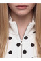 Özmarka New Season Ecru Polka Dot Oversize Women's Thick Sweatshirt - 3