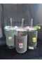 Heat-Resistant 550ml Glass Cold Coffee Cup with Straw and Lid, Flower-Patterned Soft Drink Cup - 6