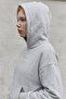 Unisex Oversize Hoodie Chmp Studios Embroidered Gray Melange - Hooded, Pocketed, 3 Thread Fleece - 3
