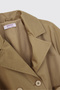 Girl's Collared Beige Trench Coat - 3