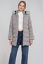Girl's Fur Detailed Long Slim Fit Casual Winter Lined Thick Coat - 2