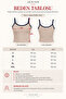Women's Thin Straps Contrast Ribbed U-Neck Ribbed Crop Tank Top - 7
