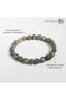 Natural Labradorite Bracelet |   8 mm Round Stone Flexible Bracelet |   Healing and Balance Chakra Energy Crystal Bracelet